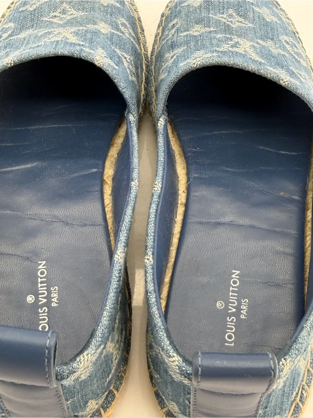 Louis Vuitton Women's Starboard Denim Espadrille Slip-Ons 36.5